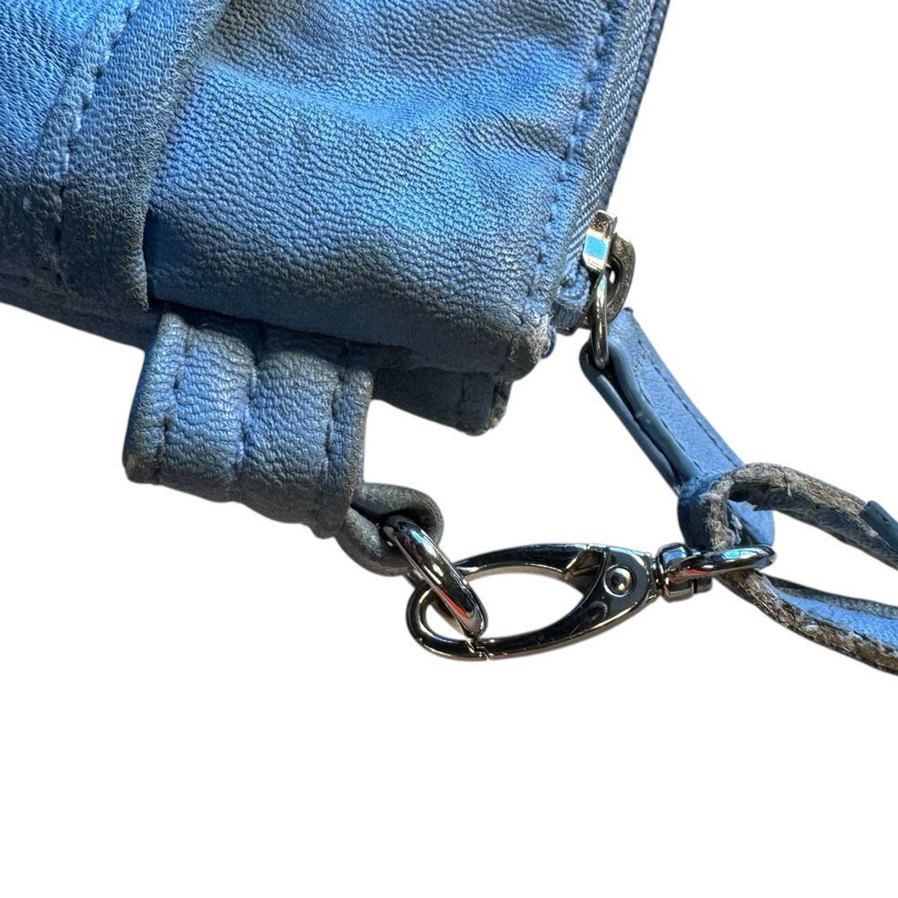 Retro Blue Vegan Leather Rossetti Crossbody Small Shoulder Bag Wallet - Picture 6 of 14